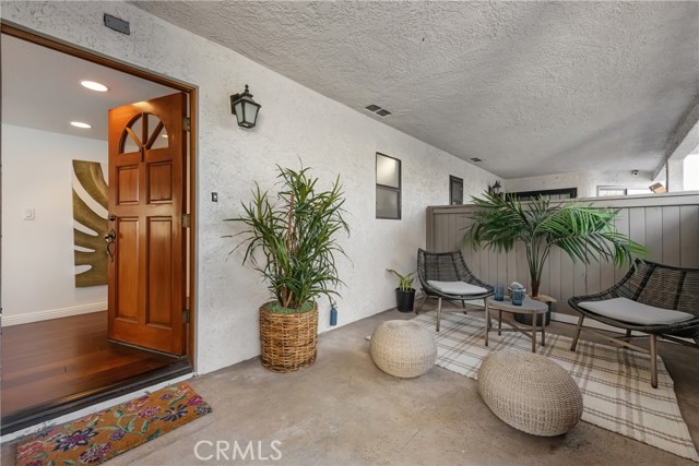 Patio at entry - fenced and private