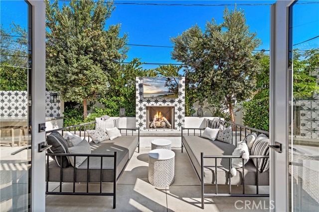 French Doors leading to entertainer's backyard