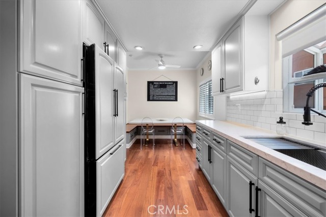 Remodeled kitchen, built in fridge