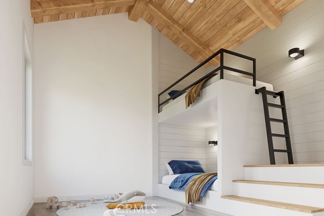Rendering of one of the upstairs bedrooms.