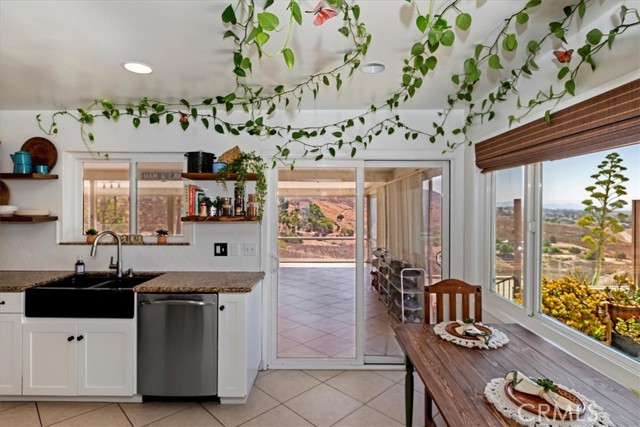 Kitchen area with view towards bonus room