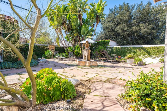 Tranquil backyard with native plantings.