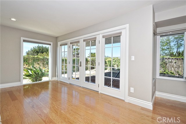 So much natural light from the lovely french doors.