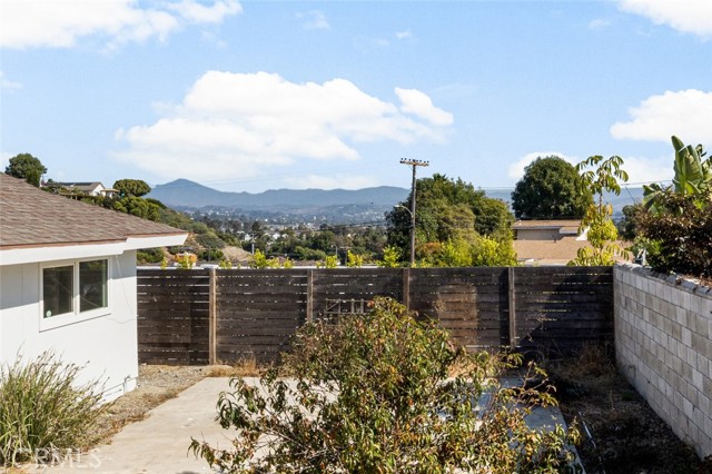 Looking across the back yard to east from top of property line.