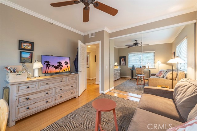 Guest Bedroom with mirrored wardrobe doors