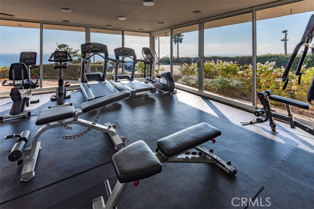 Ocean view treadmills and lifting machines for the ideally located private gym