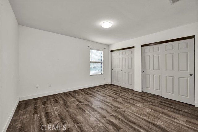 Primary bedroom has large closet.
