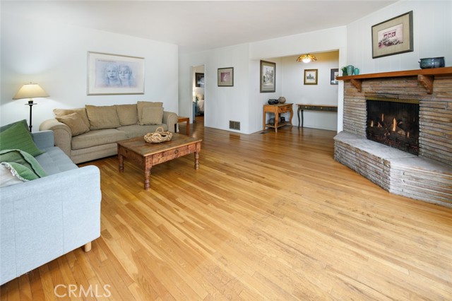 Hardwood floors in the living room