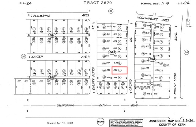 Detail Gallery Image 3 of 3 For 0 Orchid Dr, California City,  CA 93505 - – Beds | – Baths