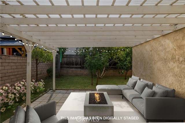 Backyard patio area - Digitally staged