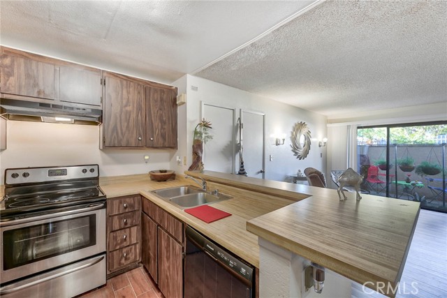 Kitchen open to family room.