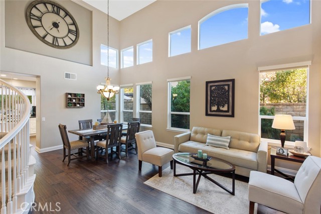 Living room and formal dining