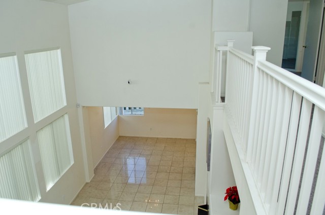 View from stairs over the living area