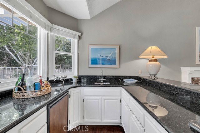 Wet bar in family room