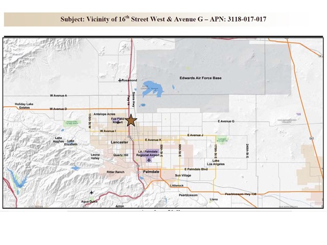 16 W Avenue G, Lancaster, California 93536, ,Land,For Sale,16 W Avenue G,CRSR21226437