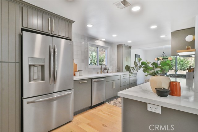 Kitchen w/ new built-in refrigerator