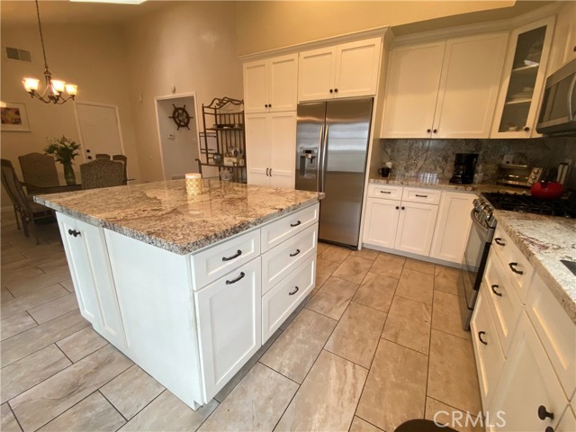 Large Center island with updated granite countertops