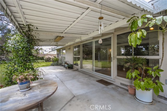 Large covered patio