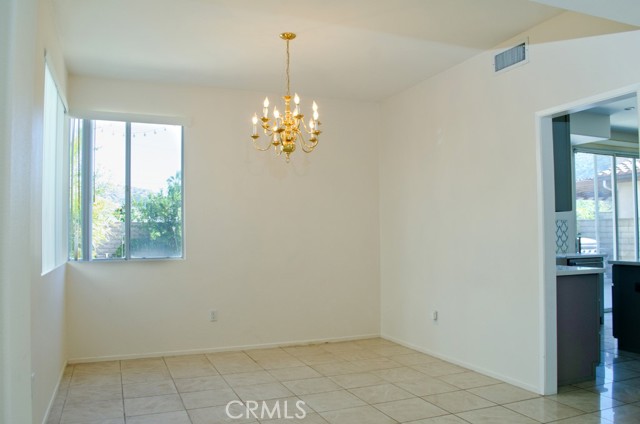 Dining area in living room