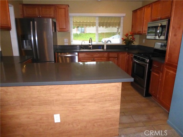 Kitchen with recessed lighting