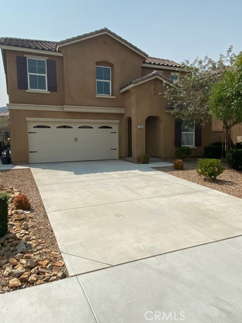 2830 Hemlock Road Palmdale, California Gorgeous Ana Verde pool home in the newer Crestview community with paid solar! This home features 3 bedrooms with a loft and and a downstairs office/optional 4th bedroom. Numerous upgrades throughout including new carpet, new custom tile backsplash in kitchen, luxury vinyl wood-look flooring, granite counters, custom tile work in bathrooms and laundry room, rounded corners on drywall, upgraded appliances, tankless water heater, fire sprinklers in ceiling, covered patio. Spacious cook's kitchen with plenty of counter space and pantry. The beautiful backyard has a sparkling pool and spa with a large covered patio. Low HOA! Refrigerator and washer and dryer included. This is high desert living at it's best Minutes to the freeway and the Antelope Valley Mall. Don't miss out on this beauty!