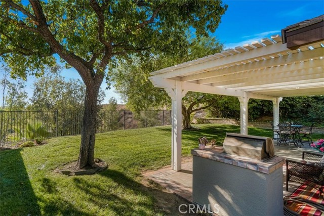 Spacious back yard with a view