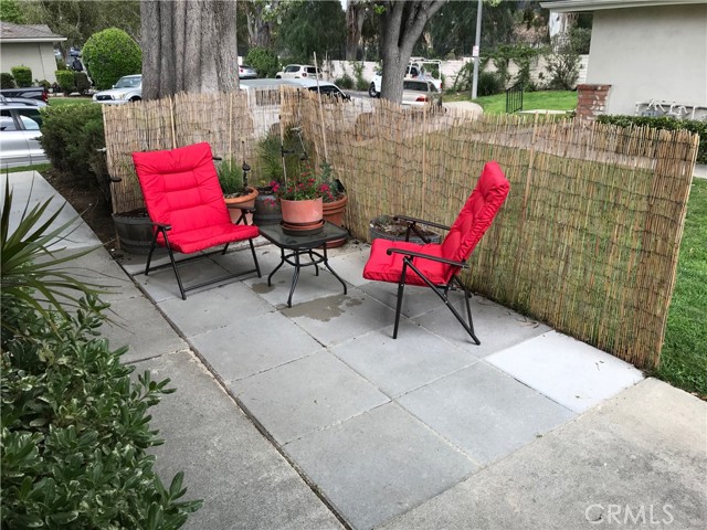 Semi private patio to enjoy the mountain views