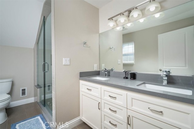 Master Bath Completely remodeled and upgraded, double sinks and large walk in shower