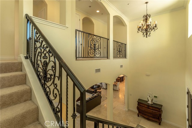 Staircase to upstairs hall.