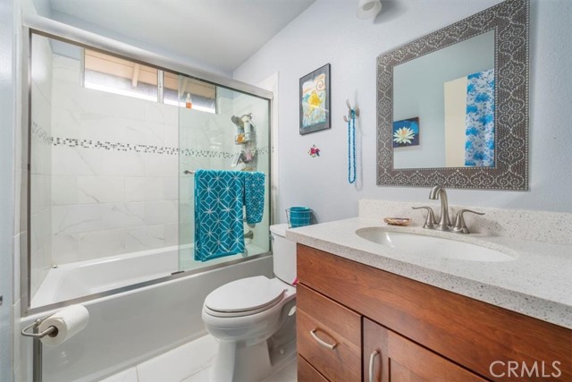 Upstairs Bath with Upgraded Shower, Dual Sinks and Quartz Counters