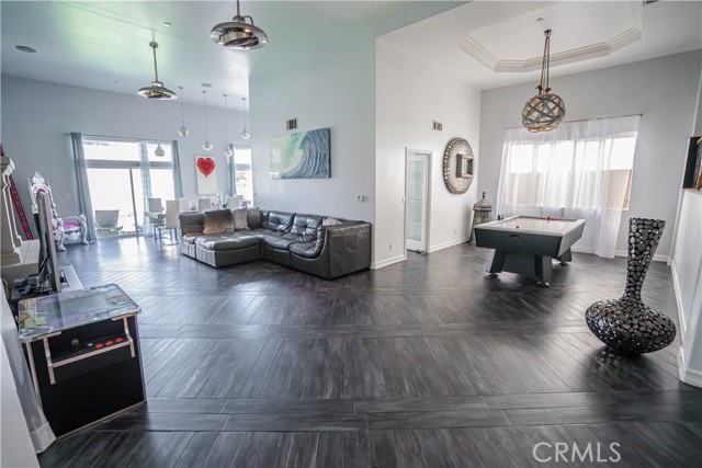 Spacious Living Room with Cathedral Ceilings