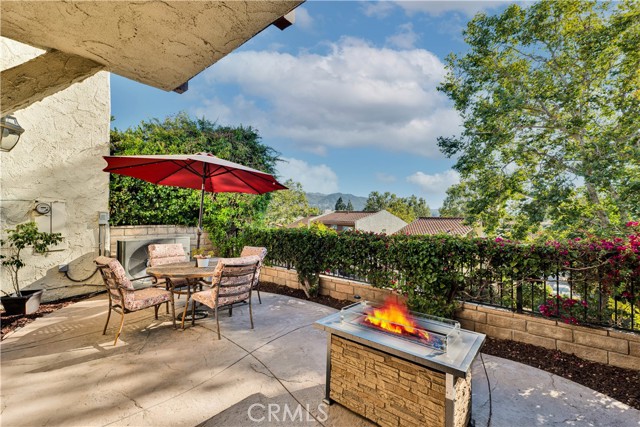 Private patio with views.