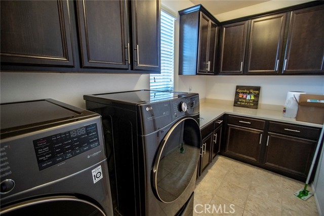 Upstairs laundry room.