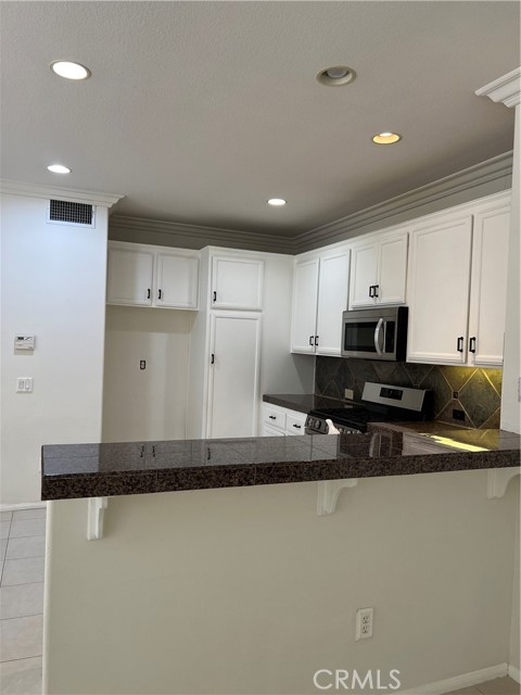 Recessed lights in kitchen