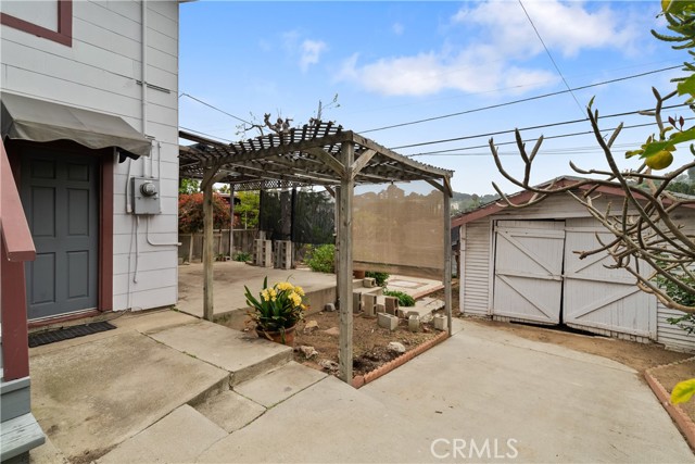 Garage, Backyard and entry to the basement