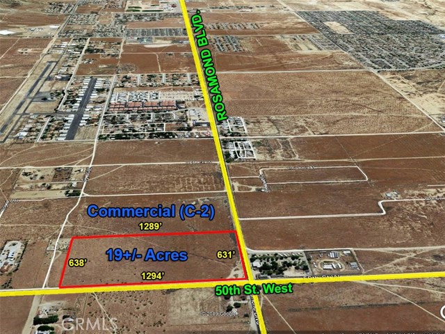 50 W On Rosamond Boulevard, Rosamond, California 93560, ,Land,For Sale,50 W On Rosamond Boulevard,CRSR19209595