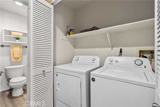 Upstairs laundry room.