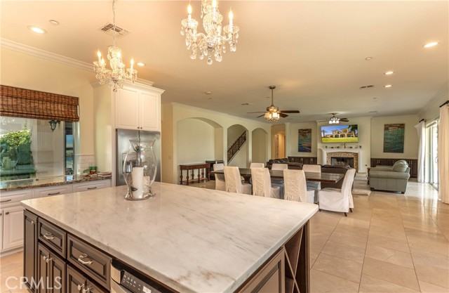 Large kitchen island.