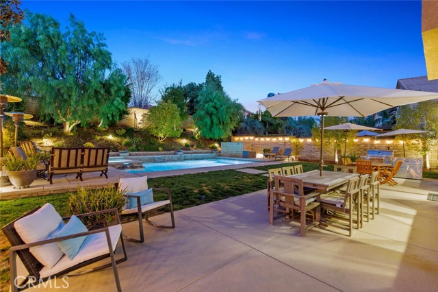 backyard oasis! sellers added saltwater pool, spa, and additional hardscape