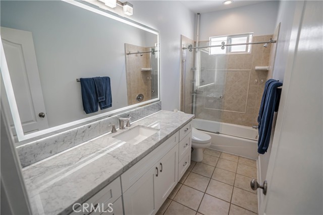 Upstairs Hallway Bathroom with Marble Countertops