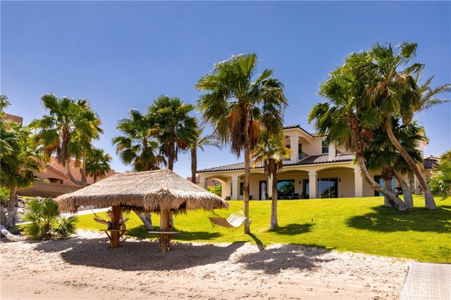 Rear view of home, and beach.