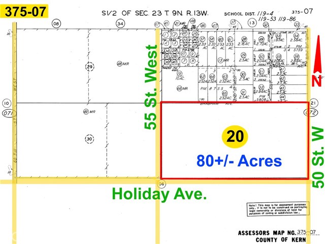 50 W to 55 Street West On Holiday Avenue, Rosamond, California 93560, ,Land,For Sale,50 W to 55 Street West On Holiday Avenue,CRSR21022661