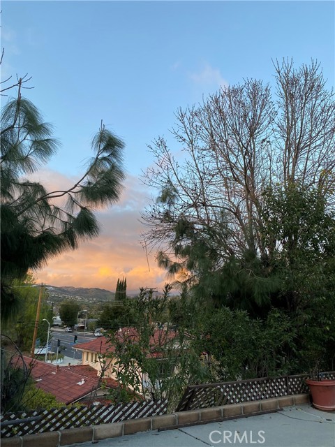 View from pool area looking north