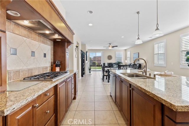 Kitchen with granite countertops