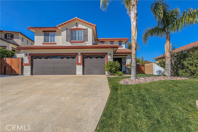 28625 Lupine Street Castaic, California Modern, turn-key home in the highly desired Hillcrest community of Castaic! No detail missed---incredible clean lines throughout! Enjoy resort like living with pebble-tec pool complete with waterfall features, WiFi enabled app and spa. Entertainers back yard with built in outdoor fireplace, BBQ, 2 burner cooktop, sink and refrigerator! You will be in awe as you enter this light and bright home with high ceilings, open floor plan, and designer upgrades! Remodeled kitchen with stainless steel appliances, quartz countertops and eat in breakfast area with french doors to the gorgeous backyard. Formal dining room with a second set of french doors. Bedroom and 3/4 bath downstairs with remaining bedrooms upstairs. True master suite with great views and walk in closet. Expansive fourth bedroom could be dual master bedroom due to its size. Recently remodeled hall bathroom with dual sink vanity and subway tile. Upgrades for tech and efficiency include a Ring doorbell, WiFi enabled thermostat, newer HVAC and water heater. Tons of space with a 3 car garage and gated RV parking with 30 amp hook up! NO HOA or Mello Roos! Don't blink or you'll miss this home!