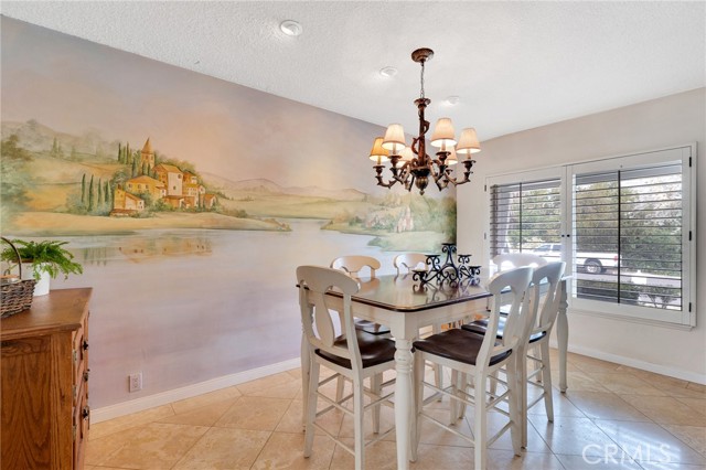 Dining Room with hand Painted Mural