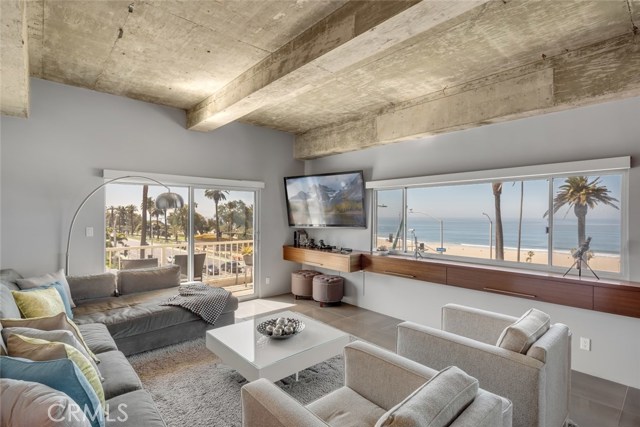 101 California Avenue 301 Santa Monica, California Enjoy spectacular panoramic ocean sunsets, white water and 180° views from your prime Santa Monica retreat! Located at the corner of prestigious Ocean and California Aves, awaits this spectacularly remodeled two bedroom, two bath, luxury condo offering the finest in amenities situated in an open floor plan perfect for entertaining or escaping! This Southeast corner unit comes fully furnished and stylishly decorated, and offers a touch of urban living at nature's doorstep. Exposed concrete floors and ceilings, sleek and sexy details, top-of- the-line appliances, 24-hour guarded building, heated salt water pool and Palisades Park on the bluffs directly across the street. Walk to the beach, 3rd Street Promenade and Montana Ave shops, World Class Dining and nightly entertainment at The Bungalows at The Fairmont or The Penthouse at the Huntley just to name a few! Hundreds of great restaurants and shops at your fingertips! Coming home has never felt better! A residence like this very seldom becomes available. Includes five TVs and Sonus stereo system throughout the unit All utilities and cable included in HOA fees .
