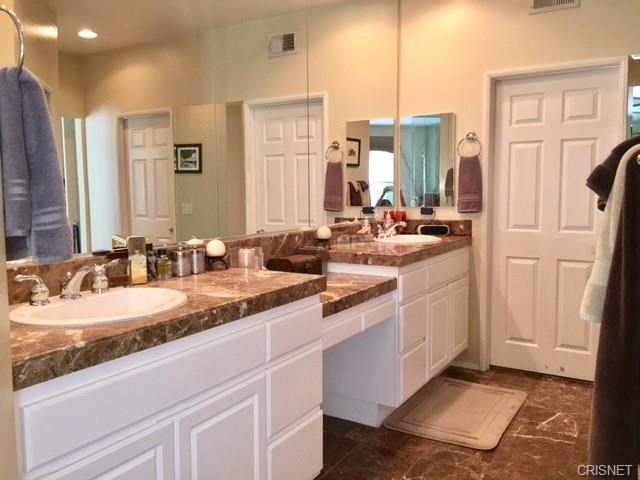 Master Bathroom #1 w/ Double Vanity Area, Separate Toilet & His & Hers Walk In Closets