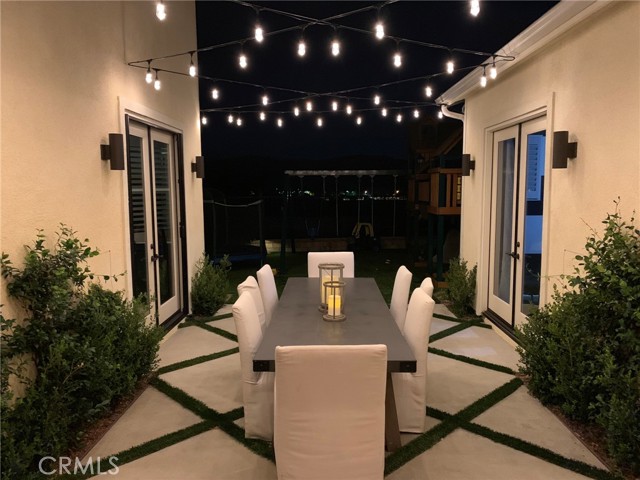 Courtyard with Bistro Lights