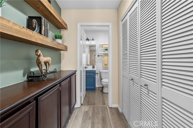 Hallway to bathroom.